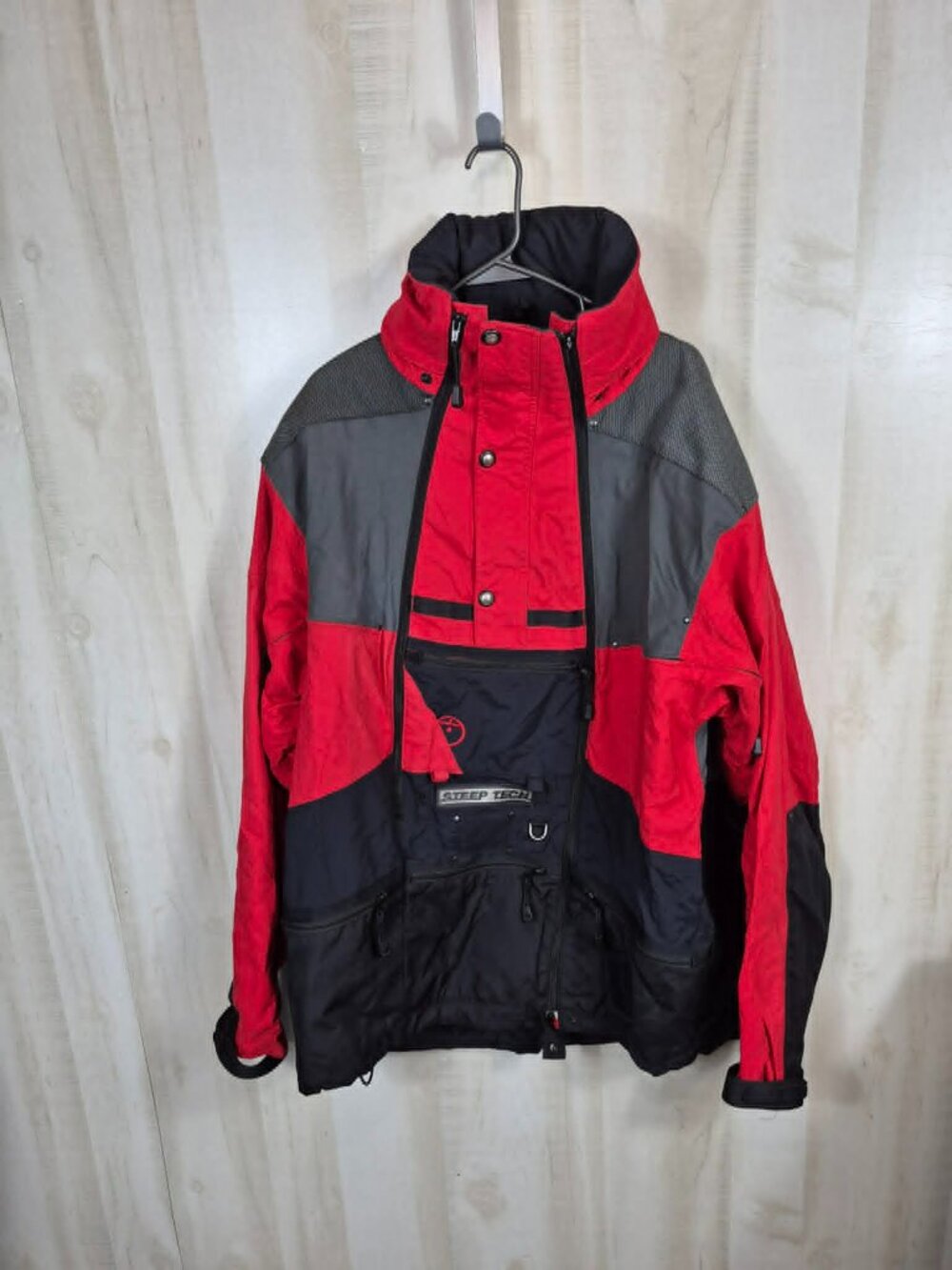 The North Face Steep Tech Scot Schmidt Ski Jacket XXXL Hooded Red/Gray/Black